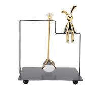 Qcwwy Porta del Tovagliolo Nera con Design Innovativo per Manico, in Stile Europeo Square Iron Art Dispenser per Casa, Bar, Tea House, Hotel (BLACK)