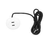 Qcwwy Presa di Ricarica USB per Divano Materiale ABS Doppie Porte USB Protezione dell'alimentazione Installazione Ad Incasso Ideale per Poltrone Reclinabili e Uso Sul Comodino Parti di (WHITE)