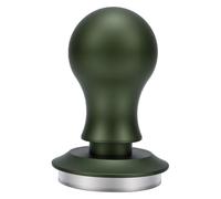 Qcwwy Pressino per caffè a Molla (GREEN) | Pressino per caffè caricato a molla per baristi, caffè in acciaio inossidabile con base caricata a molla da 51 mm