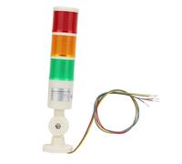 Qcwwy Pulsanti Indicatori Luci Stack Luce di Avvertimento Macchina CNC con Base di Segnale Verde Giallo Rosso Rotante con Suono di Cicalino 24 Vdc a 3 Strati LED Torre LED