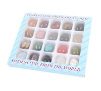 Qcwwy Rock Science Kit Kit Rock Collection Box 20pcs Crystals and Minerals Educational Science per Bambini Sopra 5 Perfetti per la Decorazione Domestica e l'apprendimento della Classe Prodotti