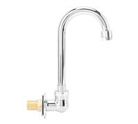Qcwwy Rubinetto a Pedale, Tappeto a Bacino in Acciaio Inossidabile Valvola a Pedale Montata a Parete G1 / 2 Faucet a Gestione del Piede Filo Adatto per L'uso Negli Edifici per Uffici