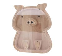 Qcwwy Salvadanaio Salvadanaio in Legno per Bambini e Adulti Portatile per Bambini e Adulti Portatile con Coperchio in Acrilico Trasparente Grande capacità Simpatico per Animali