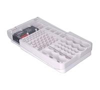 Qcwwy Scatola di Immagazzinaggio della Batteria, Custodia per Organizzatore di Accumulatori in Plastica Durevole Contenitore per il Trasporto di Celle di Alimentazione di Grande