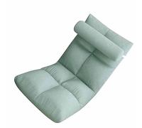 Qcwwy Sedia da Terra, Poltrona da Divano Pieghevole con Schienale Regolabile con Posizione Completamente Piatta e Flanella Adatta Alla Pelle, per Soggiorno per Adulti, Sala Giochi (blu pavone)