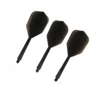 Qcwwy Set da 12 Pezzi con Asta Integrata e Coda Trasparente per Tutte Le Attrezzature da Tiro con l' con Diametro Filettato 2BA (Black)