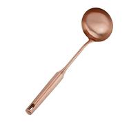 Qcwwy Set di 2 Mestoli con Manico Cavo Resistente Al Calore, Design Senza Cuciture, per Cucinare, per Servire, Girare il Mestolo per Zuppa in Acciaio Inox e la Paletta da (#1)