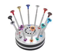 Qcwwy Set di Cacciaviti per Cacciatori di Orologi da 12 Pezzi, in Acciaio Inossidabile PH Flat Head Orologio Installazione di Caccia del Cacciavite per Disassemblaggio Sul Supporto
