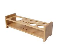 Qcwwy Set di Shaker per Cocktail, Set da Barista Portatile Stand Set di Strumenti per Bevande da Bar in Legno Set di Shaker per Cocktail Salvaspazio Kit da Barista con Design a Strati