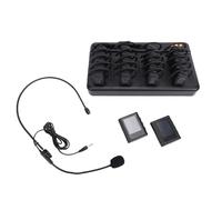 Qcwwy Set di Sistemi di Guida Turistica Wireless, Trasmettitore Digitale Professionale Cuffie per Guide Scolastiche Adatte per Visite Guidate Ai Musei di Fabbrica Viaggi Turistici (Spina europea)