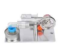 Qcwwy Simpucibile Operazione del Motore Minature Minature, Cilindro di Vetro Resistente Al Modello Educativo Fisico Ideale Ad Alta Temperatura, Ideale