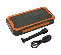 Qcwwy Solar Power Bank, Pannello Solare in Silicio Monocristallino 4 Porte di Uscita USB Banca di Energia Solare Caricatore Solare Multi Protection per L'avventura di Viaggio per Casa (ORANGE)