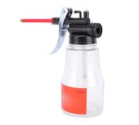 Qcwwy Tanica per Olio Ad Alta Pressione da 250 Ml, Oliatore a Pompa Manuale con Ugello Lungo Flessibile, Manico in Metallo, Bottiglia di Lubrificazione in Plastica Pet per