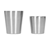 Qcwwy Tazze in Acciaio Inossidabile 304, Tazze da caffè per Vino e Birra Isolate Sotto Vuoto a Doppia Parete, Set da 180 Ml e 300 Ml, con Bordi Lisci e Consistenza Smerigliata, per