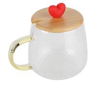 Qcwwy Tazze Tazza Resistente Al Calore Caffè Tè Bicchieri Simpatico Forma di Avocado Maniglia Contenitore Non Tossico Sicuro Recipiente per Bevande Sano Acqua Calda Fredda Antiurto Barattolo per (#2)