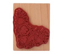 Qcwwy Timbro di Gomma in Legno, Elegante Motivo Floreale, Facile da Pulire e Portatile per Scrapbooking, Creazione di Cartoline e Diari