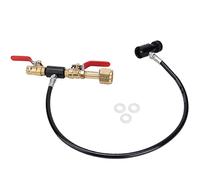 Qcwwy Tubo Adattatore di Ricarica del Cilindro CO2, Kit di Connettore della Stazione di Ricarica CO2 con 2 Once a Valvole Tubo ((W21.8-14 thread europeo) 24 pollici)