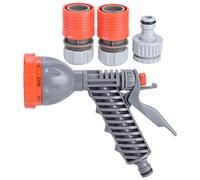Qcwwy Ugello per Tubo da Giardino con 8 Funzioni, Anti | Design ad alta pressione, 8 modelli di spruzzo, molla in acciaio inossidabile 304, irrigazione ergonomica per il giardino