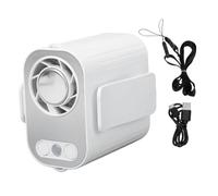 Qcwwy Ventilatore Portatile con Clip Sulla Cintura Indossabile, Mini Ventilatori Personali a Mani Libere per il Collo Ventilatore Personale a Batteria Ricaricabile con 5 velocità per (WHITE)