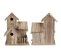 Qcwwy Wood Garden Bird House Bird Nesting Box Spese Sicuro Forma Unica per Osservazione Nature Amanti per Animali Domestici Pianificato