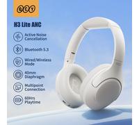 QCY H3 Lite ANC Cuffie wireless/cablate Bluetooth 5.3 Cuffie over-ear pieghevoli Suono HIFI 60 ore di riproduzione Auricolari Dual Connect
