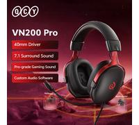 Cuffie da Gaming QCY VN200 Pro con Audio Surround 7.1, Cablate, Multi-Piattaforma, Over-Ear con Microfono, 11 EQ per PC PS5 Giochi e Film