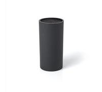 Qdesign Blocco portacoltelli universale - Blocco in plastica PP con finitura soft touch - Supporto a forma di cilindro - Conservazione ottimale - Protezione lama - Nero