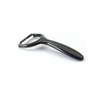QDESIGN Pelapatate a Y in acciaio inox - lama 2CR13 con manico ergonomico in PP - risparmio di frutta e verdura multifunzione - antiruggine, design compatto, compatibile con lavastoviglie - nero