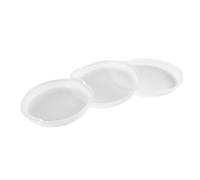 QDESIGN Set di 3 coperchi ermetici per pentole e padelle, Ø 16/18/20 cm, design salvaspazio per frigorifero e congelatore, lavabili in lavastoviglie