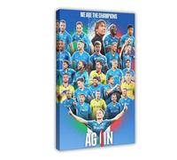 qdfaec Napoli Kampioenen Van De Serie A, poster su tela, decorazione artistica da parete per soggiorno e camera da letto, 20 x 30 cm