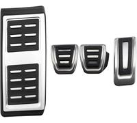 QDFGNKBAI Auto Pedali per VW T-ROC T-Cross Golf 8 MK8 2017-2025, Acciaio Inossidabile Cuscinetto Pedali Acceleratore Freno Copertura Protezione Pad,A/MT 4Pcs with Rest Pedal