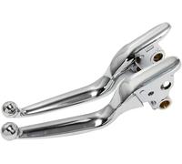 QDFGNKBAI Leva Freno Frizione Moto per Softail Breakout Fat Boy/Deluxe/Heritage Classic FLS Slim Street Bob 2015-2021, Kit Hydraulically Adjustable Brake Master Cylinder Reservoir Levers Brake Levers