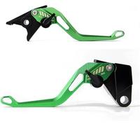 QDFGNKBAI Leva Freno Frizione Moto per Z900 Z 900 2017 2018 2019 2020 2021 2022 2023, Kit Hydraulically Adjustable Brake Master Cylinder Reservoir Levers Brake Levers,A/Green Black