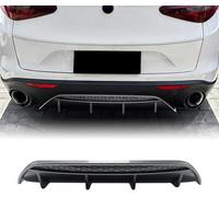 QDFNJYONG Spoiler Posteriori per Auto per Alfa Romeo Stelvio 2017-2024,Splitter Posteriore Baule Posteriore Coperchio Bagagliaio paraurti,A/Carbon Fiber Appearance