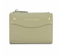 QDKVTNDJZ Elegante portafoglio da donna alla moda, semplice, piccolo, bifold sottile, con cerniera, portamonete, scomparti per carte di credito, finestra per documento d'identità, taglia unica