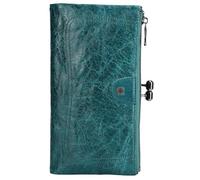 QDKVTNDJZ Grande portafoglio bifold da donna in pelle borsa per telefono con tasca con blocco bacio porta carte portatile all-match alla moda