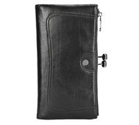 QDKVTNDJZ Grande portafoglio bifold da donna in pelle borsa per telefono con tasca con blocco bacio porta carte portatile all-match alla moda