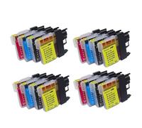 QdLmvpSDo Cartucce d'inchiostro compatibili per stampanti DCP-J140W DCP-145C DCP-165C DCP-185C DCP-195C DCP-197C che utilizzano LC38 LC11 LC61 LC63 LC65 LC67 LC980 LC1100 LC990 (4 Set)