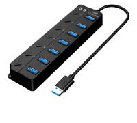 QdLmvpSDo Hub USB 3.0 2.0 Multi USB Splitter Hub Espansore Multiplo Lungo 100 cm Compatibile con l'adattatore USB per PC Portatile del Computer(7 Port USB 3.0)