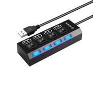 QdLmvpSDo Hub USB 3.0 2.0 Multi USB Splitter Hub Espansore Multiplo Lungo 100 cm Compatibile con l'adattatore USB per PC Portatile del Computer(4 Port USB 2.0)
