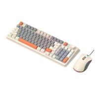 QdLmvpSDo Set tastiera e mouse illuminato K Snake K820 USB cablato compatibile con laptop desktop Home Office(bee suit)