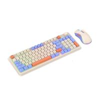 QdLmvpSDo Set tastiera e mouse illuminato K Snake K820 USB cablato compatibile con laptop desktop Home Office(K820 Lagoon Blue)