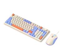 QdLmvpSDo Set tastiera e mouse illuminato K Snake K820 USB cablato compatibile con laptop desktop Home Office(blue suit)