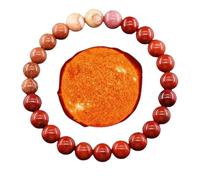 QDLTGBD Bracciale Feng Shui Bracciale Planetario in Pietra Naturale per Uomo E Donna-Universo Sistema Solare Bracciale in Perline con Otto Pianeti Fatti A Mano-Sole