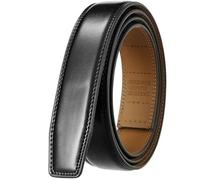 QDLTGBD Cintura Uomo Cinture in Pelle da 3 0cm 1cm Senza Fibbie d'Affari Testa Automatica della Fibbia-nero-130 Cm