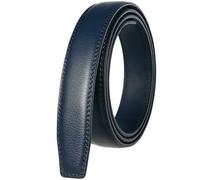 QDLTGBD Cintura Uomo Cinture in Pelle da 3 0cm 1cm Senza Fibbie d'Affari Testa Automatica della Fibbia-blu-130 Cm