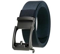 QDLTGBD Cintura Uomo da in Nylon Senza Fibbia Dentata, Stile Maschile, Larghezza 3,4 Cm, Lunghezza 110-120 Cm-blu-110 Cm