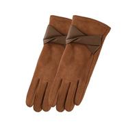 QDLTGBD Guanti Inverno da Donna Autunno E Donna, Autunnali Invernali Caldi Antivento-Marrone Rosso-codice Universale