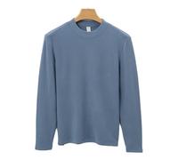 QDLTGBD Maglia Termica Tops Autunno E Inverno Rotondo di Velluto Tedesco Mezzo Cucchiaino Caldi Top per Uomini-blu-180 100a (XL)