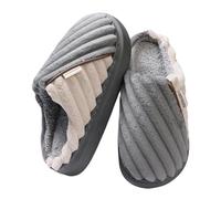 QDLTGBD Pantofole Invernali Uomo Pantofole di Cotone di Grandi Dimensioni per Gli Uomini Autunno E Inverno Indoor Home Plus Velluto Spessore Caldo-Soled -grey-40 41ue